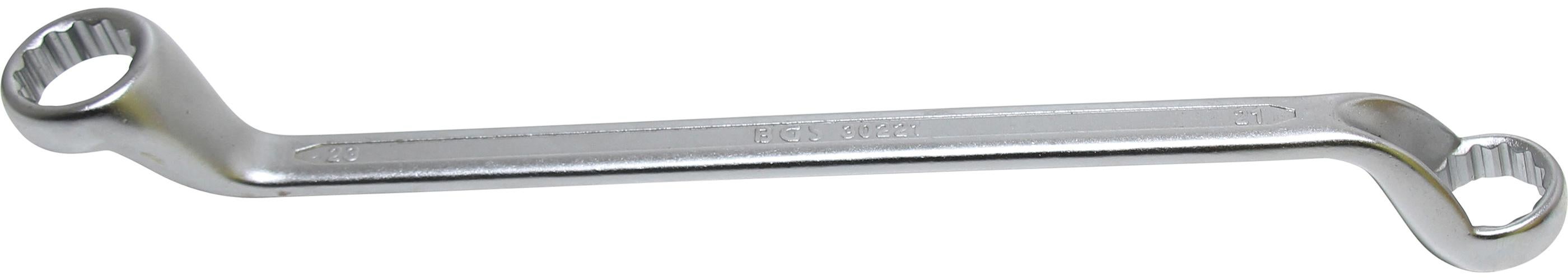 BGS Podwójny klucz oczkowy głęboko odgięty SW 21 x 23 mm - 30221