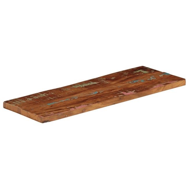 Dessus de table 50x20x2,5 cm rectangulaire bois massif récupéré Dessus de table 50x20x2,5 cm rectangulaire bois massif récupéré