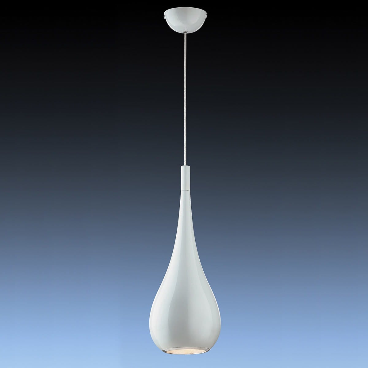 Suspension moderne Anon White Chrome, blanc - 3