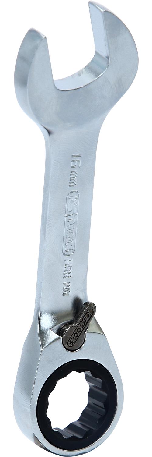 Chiave A Cricco Combinata DUO GEAR KS Tools 503.5224 – Bocca Aperta E Chiusa, 72 Denti, Finitura Satinata, Profilo FlankTraction