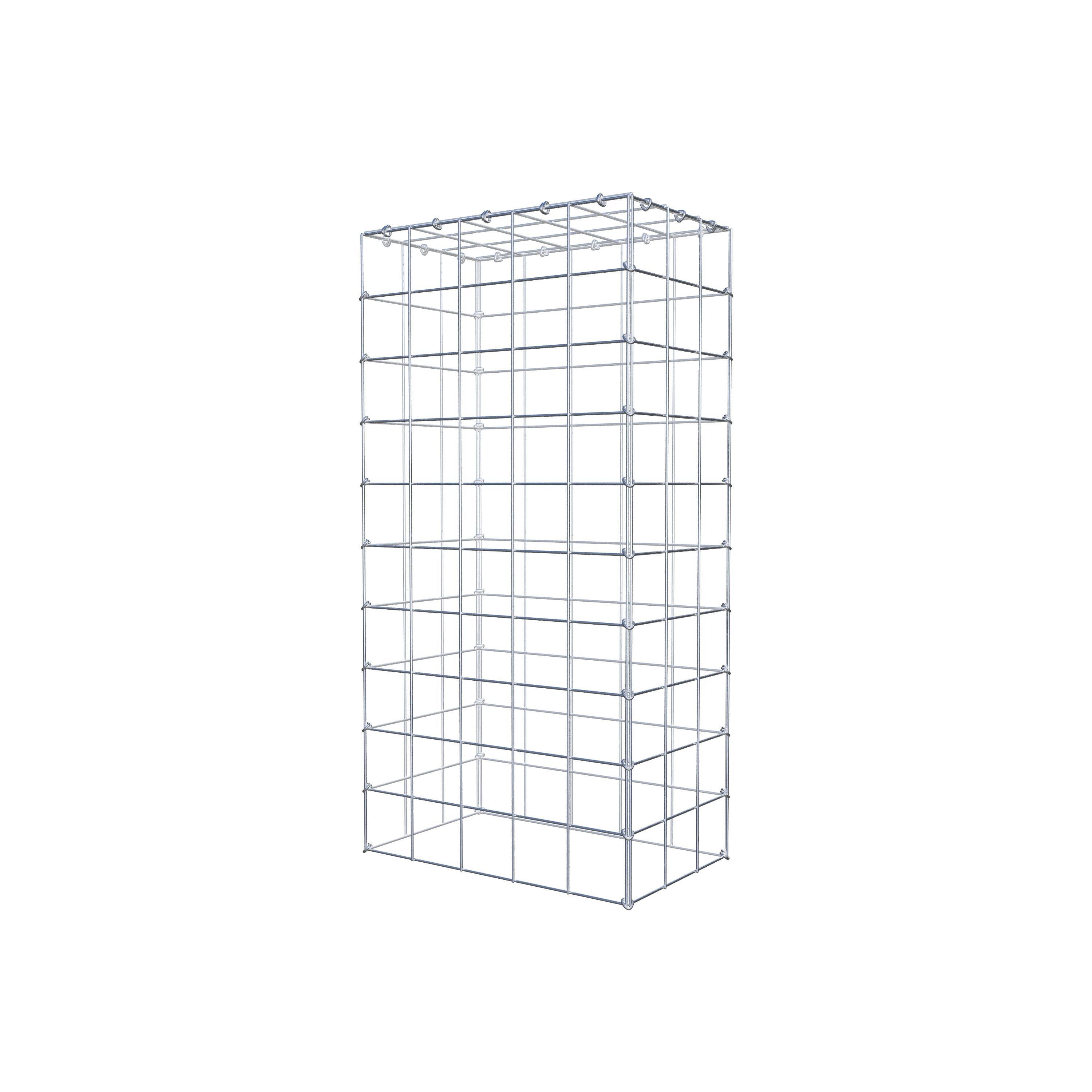 Gavión para apilar en acero galvanizado 100x30x50cm (LxAxP), malla 10 x 10cm, Anillo en C, sin rejilla inferior - 2