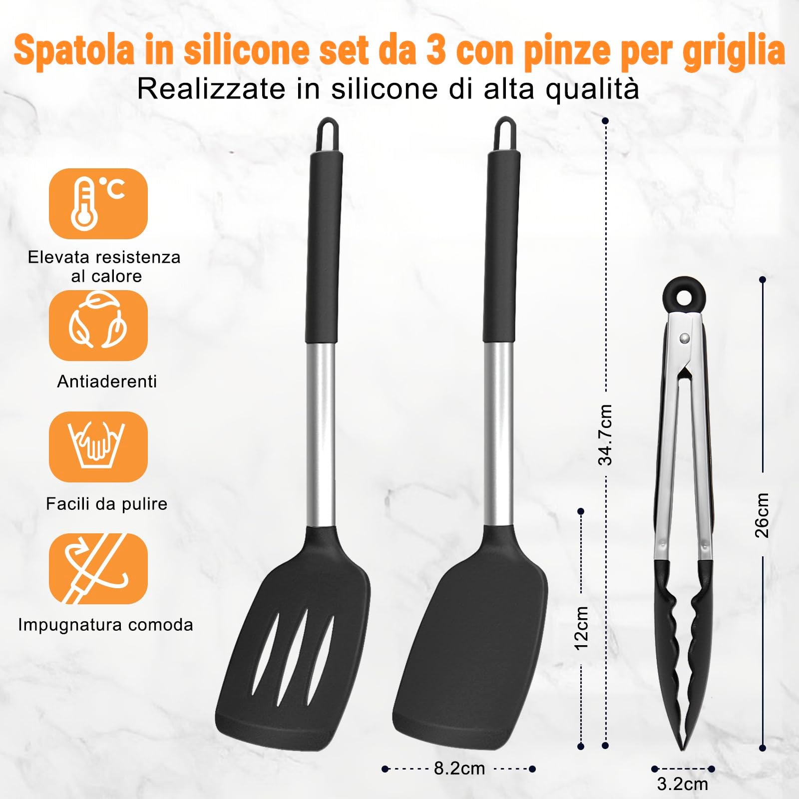 Utensili In Bambù E Silicone Set Utensili Da Forno KitchenAid In Bambù - 3 Pezzi, Con Teste In Silicone Resistente Al Calore Cucchiaino Spatola Pennello