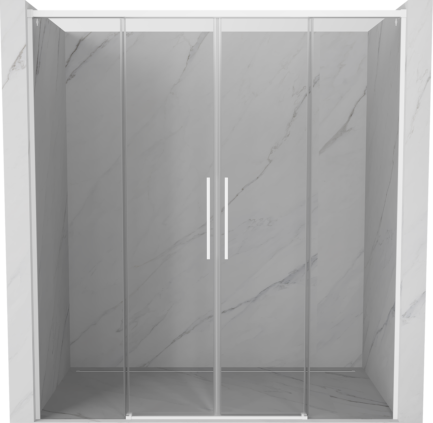Alixa Cabine Paroi De Douche D'angle H. 200 Cm Porte Coulissante - Verre 8 Mm Transparent 70 X 140 Cm  Porte 140