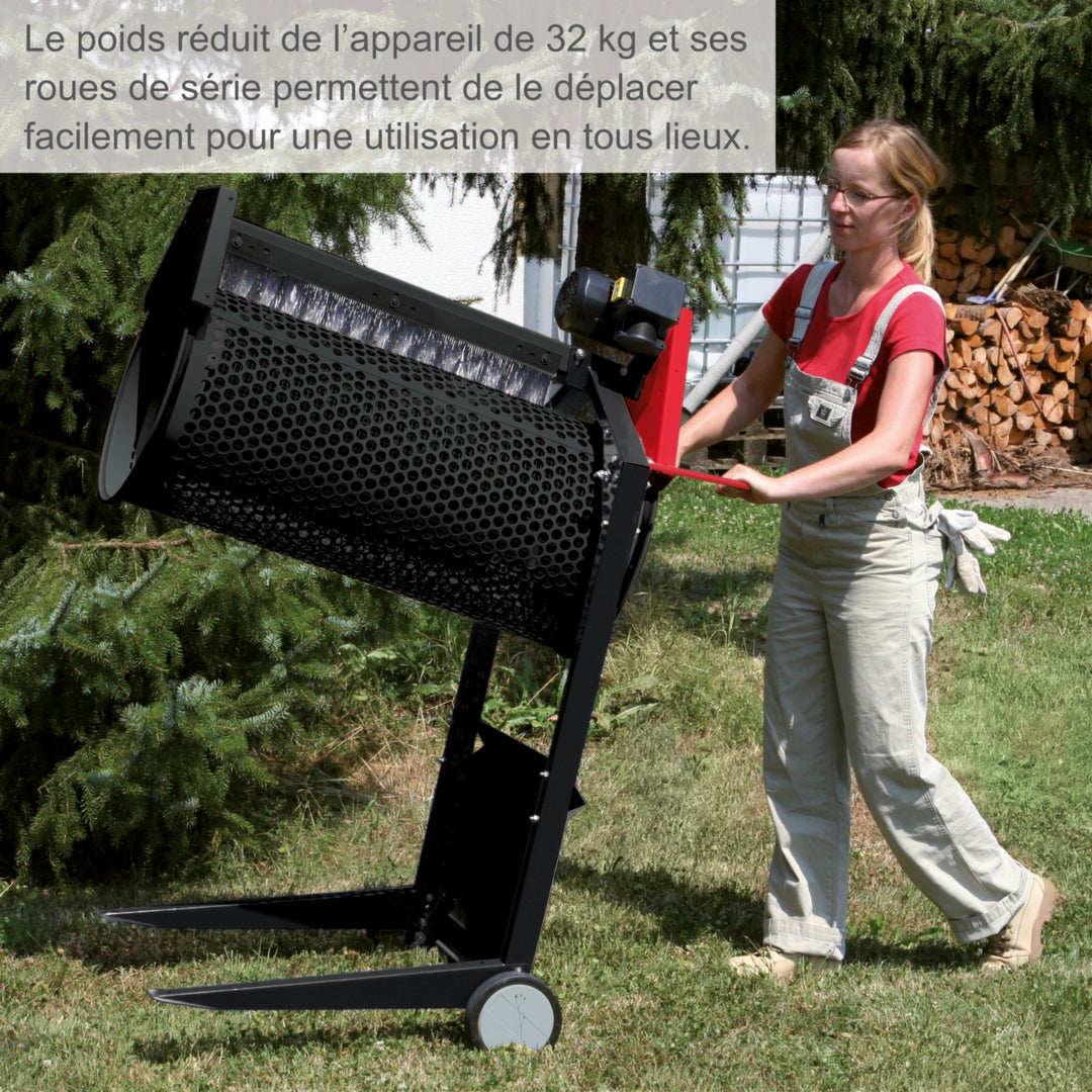 Scheppach Tamis roulant RS400 – 230 V – 360 W – tambour Ø 400 mm – Longueur tambour 900 mm – inclinable à 10° – Vitesse de rotation 42 min-1 - 3