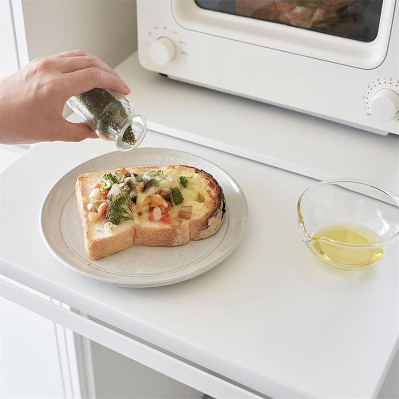 Étagère Extensible de Cuisine Noire pour Micro-ondes et Four, Support Coulissant, Rangement Pratique, Acier Résistant, 36×47×4 cm - 3