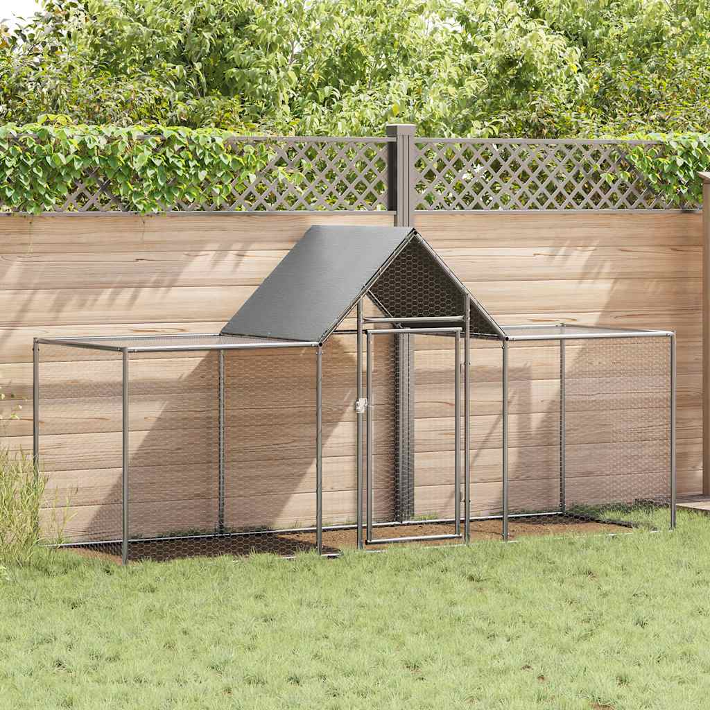 Woliera dla kur, 3 x 1 x 1,5 m, galwanizowana stal vidaXL
