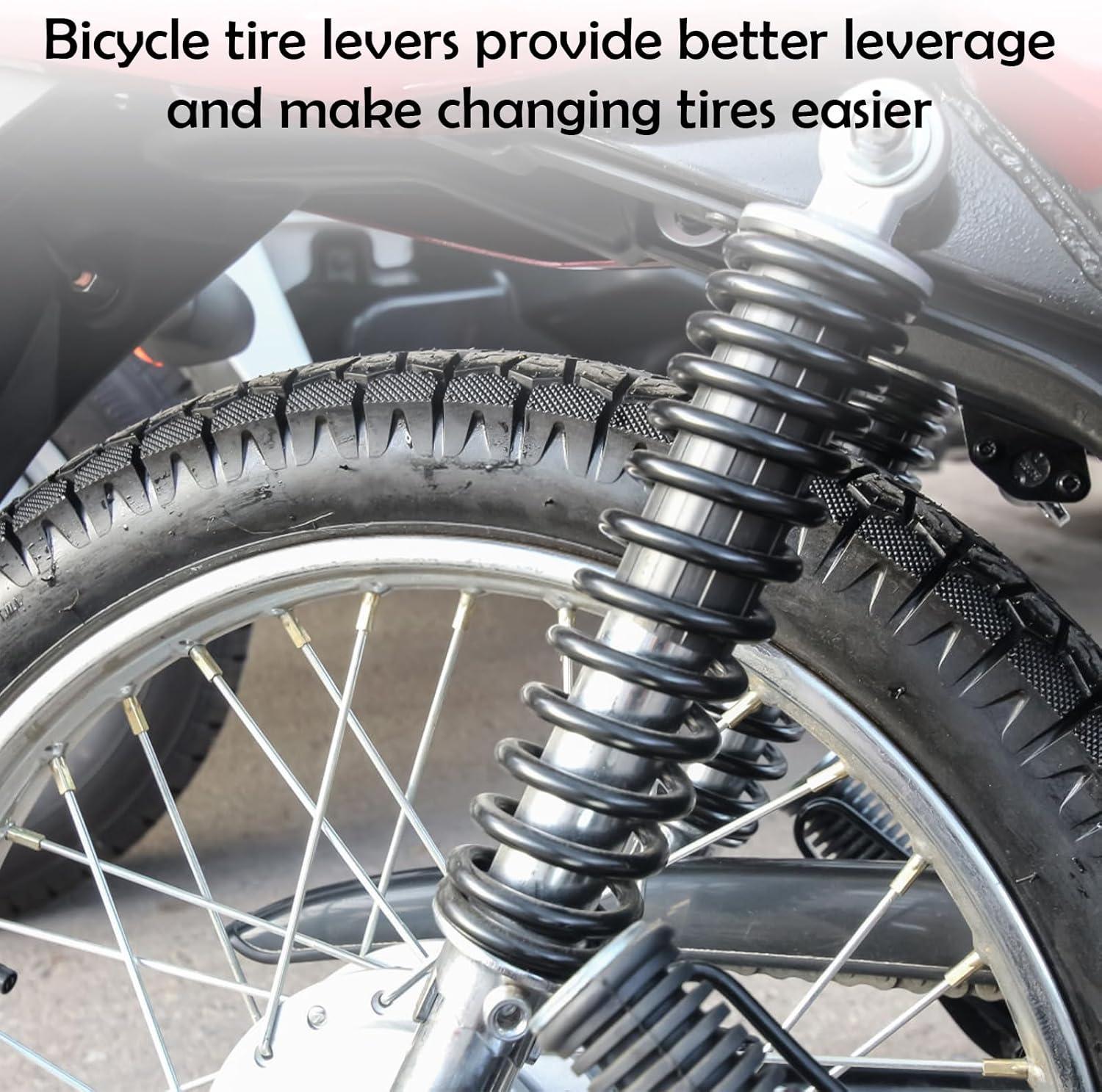 11Pièces Demonte Pneu Outil, Demonte Pneu Moto avec 30,5 cm Voiture, Jantes Protecteurs et Valves, Outil Levier Manuel pour Moto, Vélo, Auto - 5