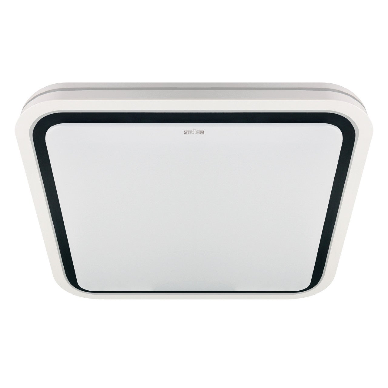 Plafon Laguna kwadratowy biało-czarny LED 48W 4100K 2500lm wym: 8 x 50,5 cm IP20 tworzywo sztuczne Struhm