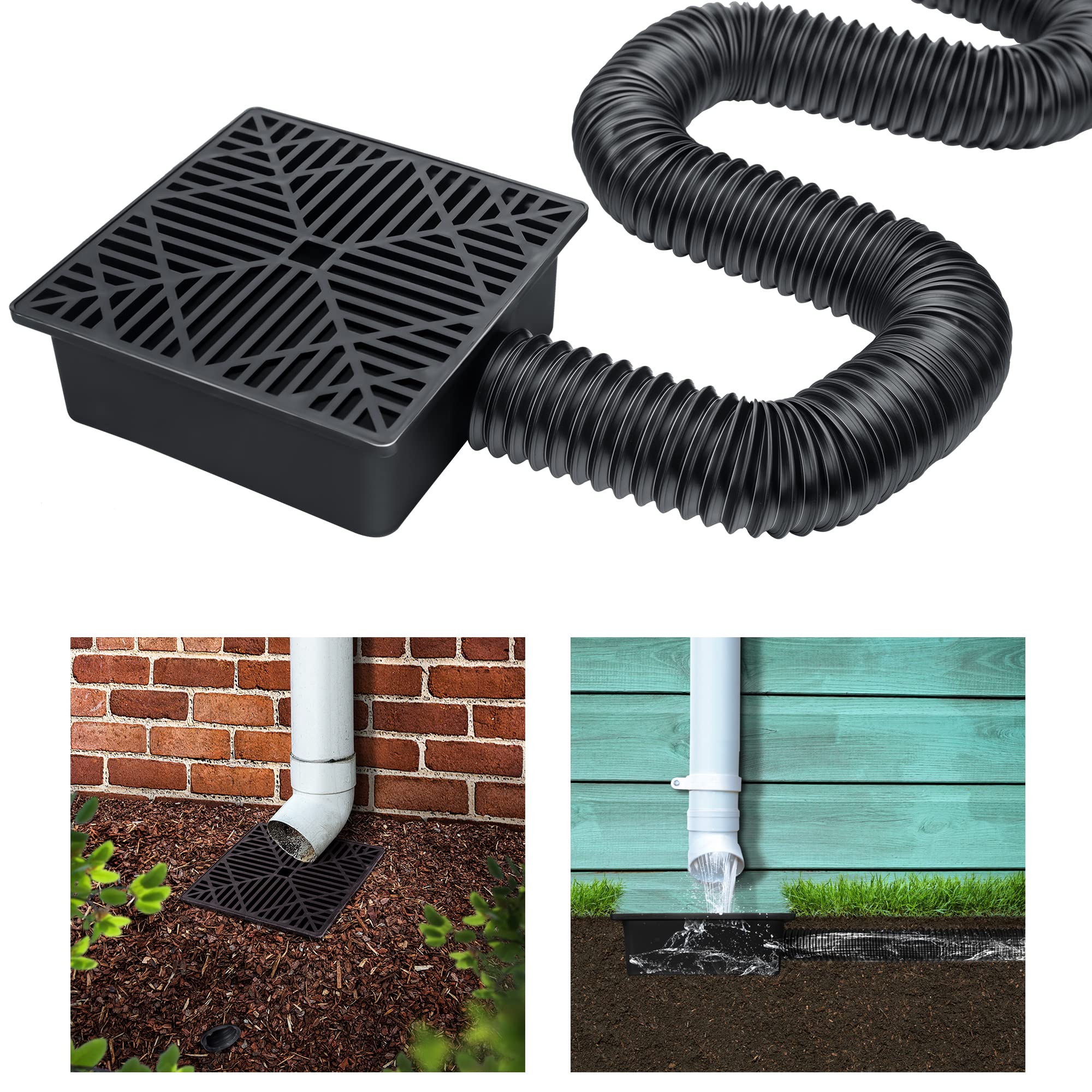 HERCHR Extension De Disque De Gouttière De Pluie 20-59 Dans Un Divertisseur PE Flexible Extensible Extensible Du Drain De Bec De Drainage Pour Le Drainage De L'eau De Pluie Extérieure (Brun HERCHR Extension De Disque De Gouttière De Pluie 20-59 Dans Un Divertisseur PE Flexible Extensible Extensible Du Drain De Bec De Drainage Pour Le Drainage De L'eau De Pluie Extérieure (Brun