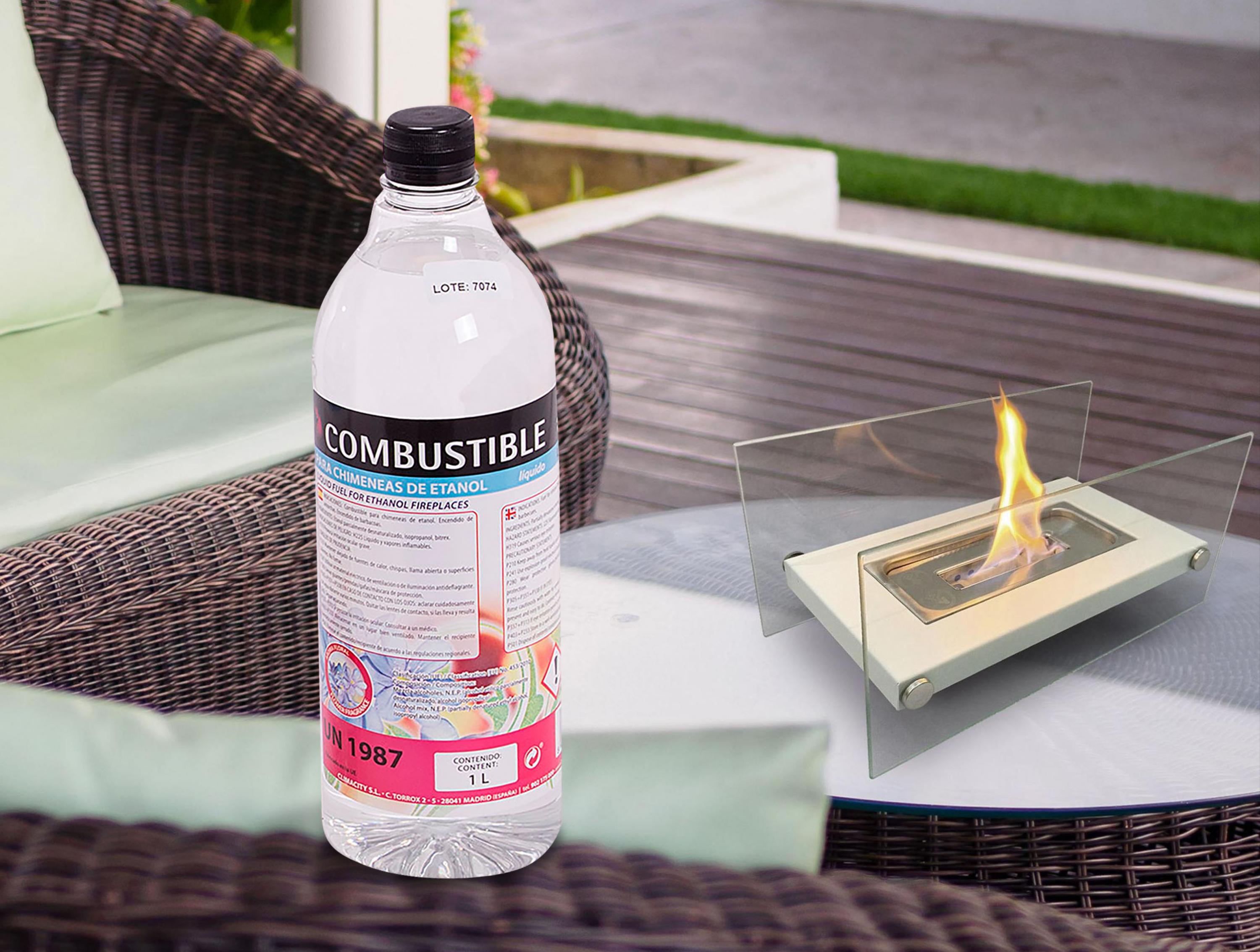 Combustible Etanol de origen natural aroma neutro Caja 12 Botellas de 1L - 5