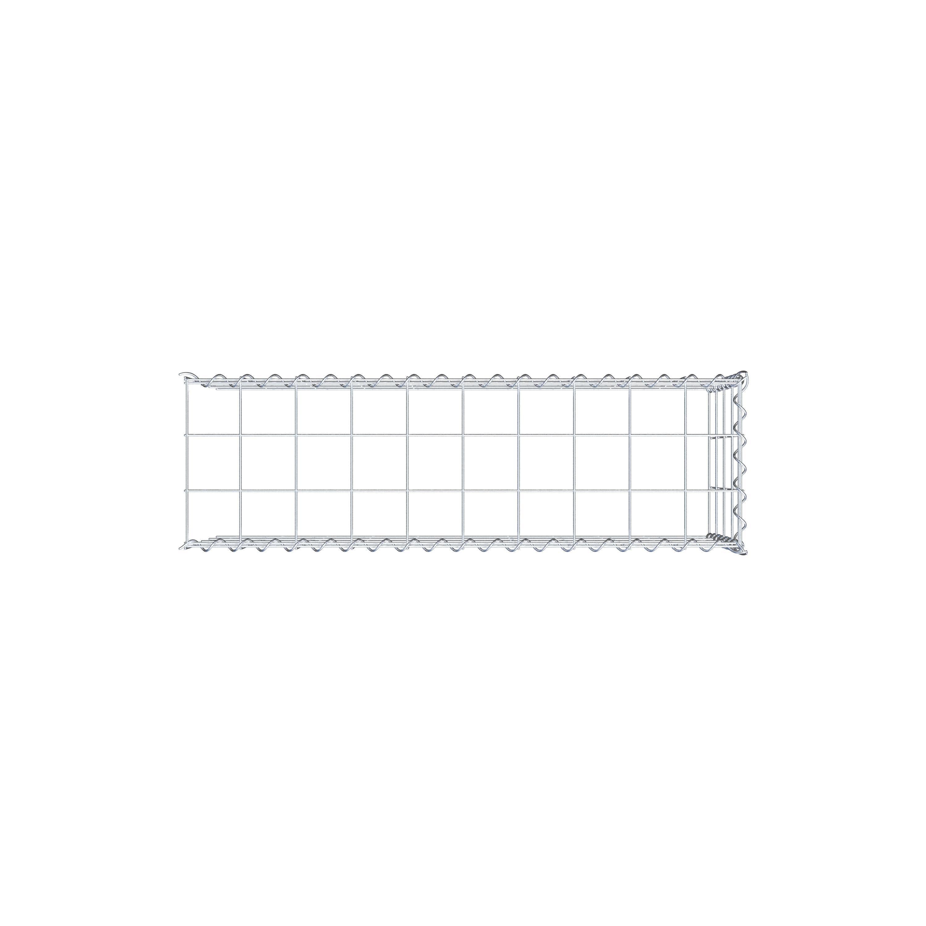 Gavión para ampliar y apilar, 100x40x30cm (LxHxP), malla 10 x 10cm, sin rejilla frontal ni inferior - 6