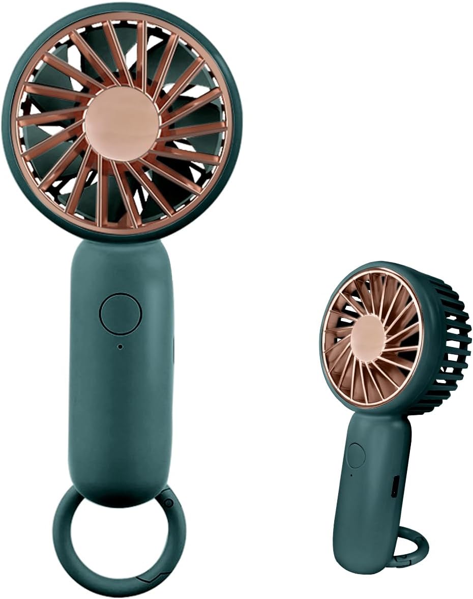 Nowy wentylator kieszonkowy, miniaturowy przenośny karabinek, ręczny wentylator ładowany przez USB (zielony)