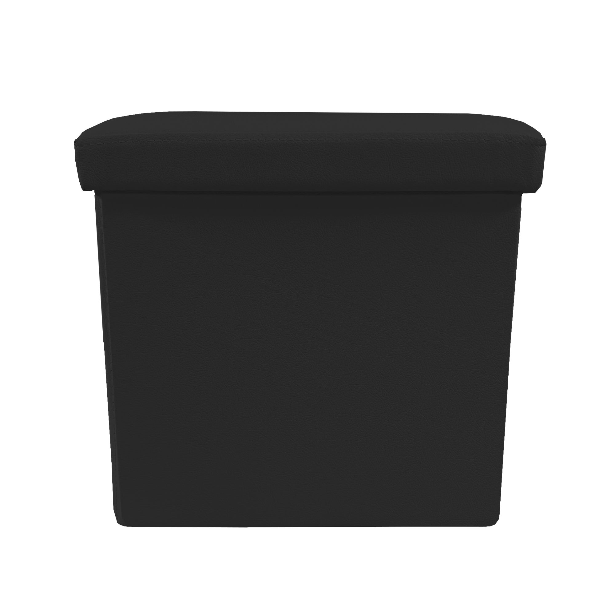 Puff ottoman cuadrado polipiel plegable 38x38x38cm | nyana home | gran almacenaje | estilo otomano | polipiel resistente | negro