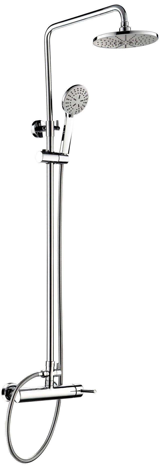 Set colonna doccia meccanica in colore cromo Damast Chiara 12447 - Cromo - Meccanico