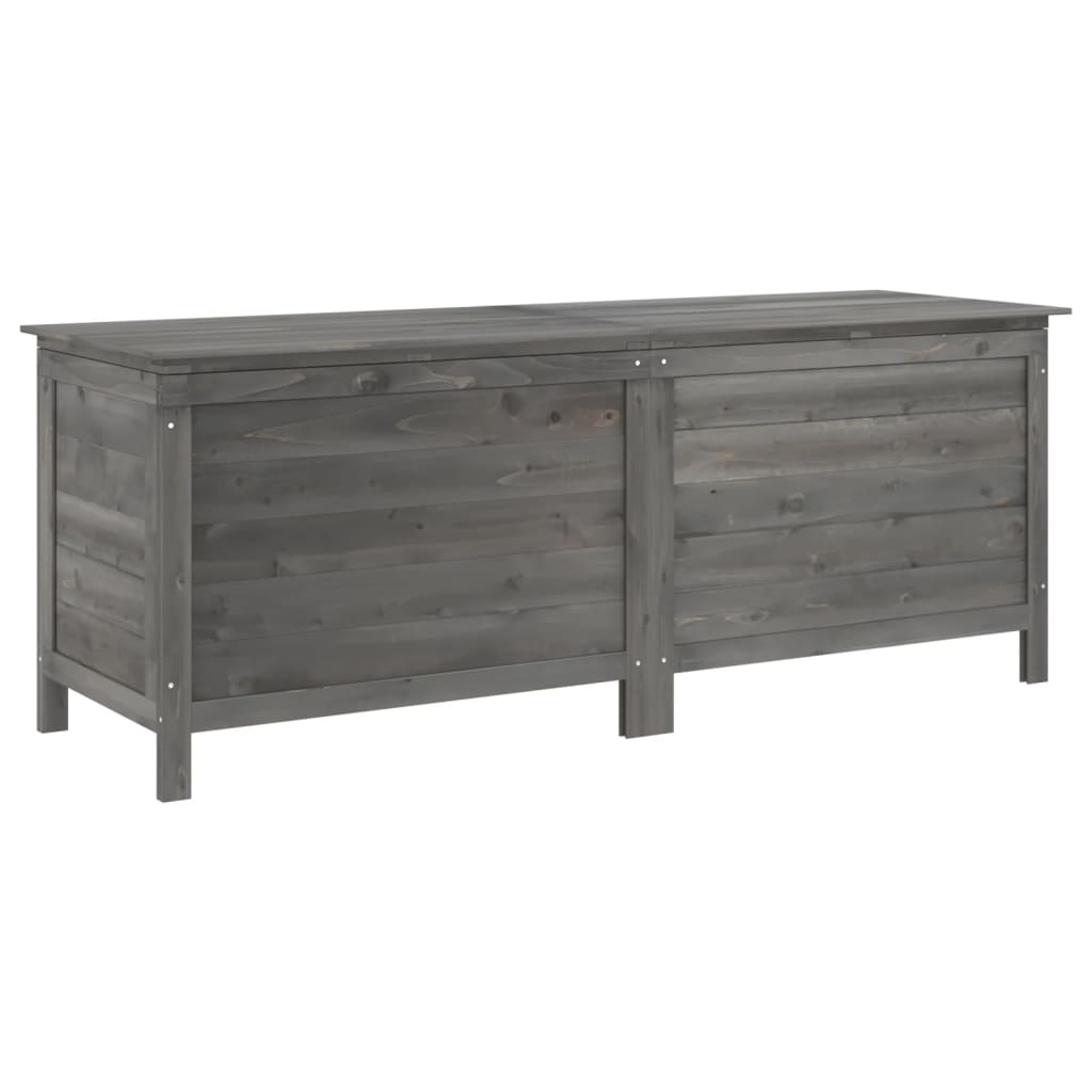 Cassapanca Da Giardino In Legno Massello Di Abete Antracite - Contenitore Esterno 150x50x56.5 Cm, Per Cuscini, Giochi E Attrezzi