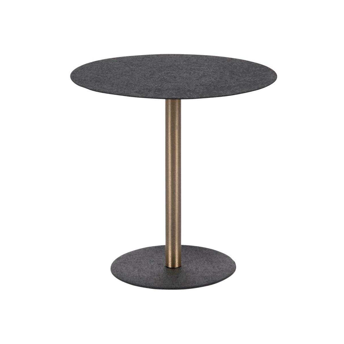 Table D’appoint Coemo Tamy – 2 Niveaux Ronds – Aspect Bois Marron, Cadre Métal Noir – 55 Cm De Haut – Pour Salon, Chambre, Couloir - 3