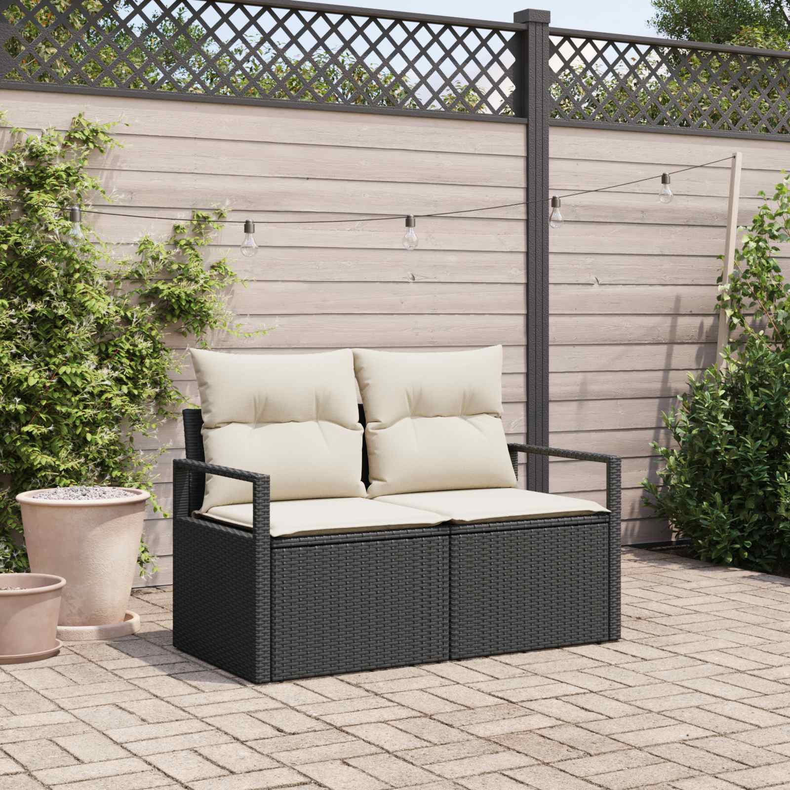 Sofa Ogrodowa z poduszką 120 x 62 x 69 cm polirattan vidaXL