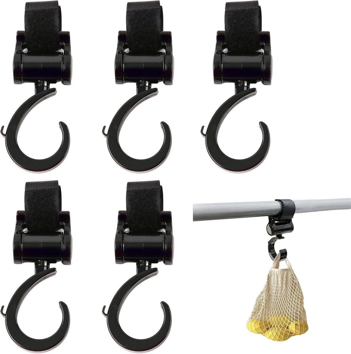 Set de 5 cârlige pentru cărucior 5buc
