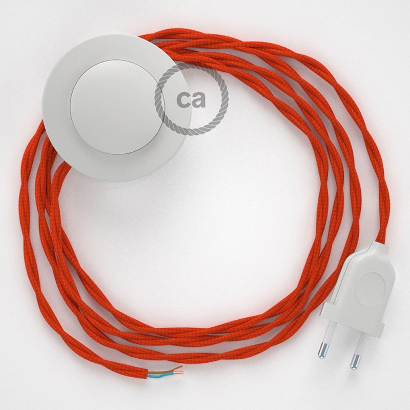 Creative Cables Textilkabel Geflochten, Orange Mit Seideneffekt – 10 Meter, 2x0,75 Mm², Für Individuelle Lampen
