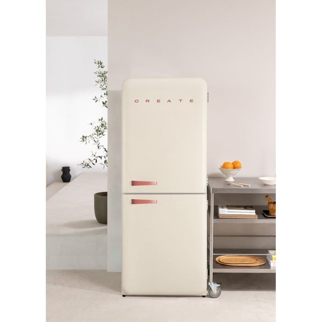 CREATE - FRIDGE RETRO COMBI 401L - Lodówka kombinowana w stylu retro - Blanc cassé