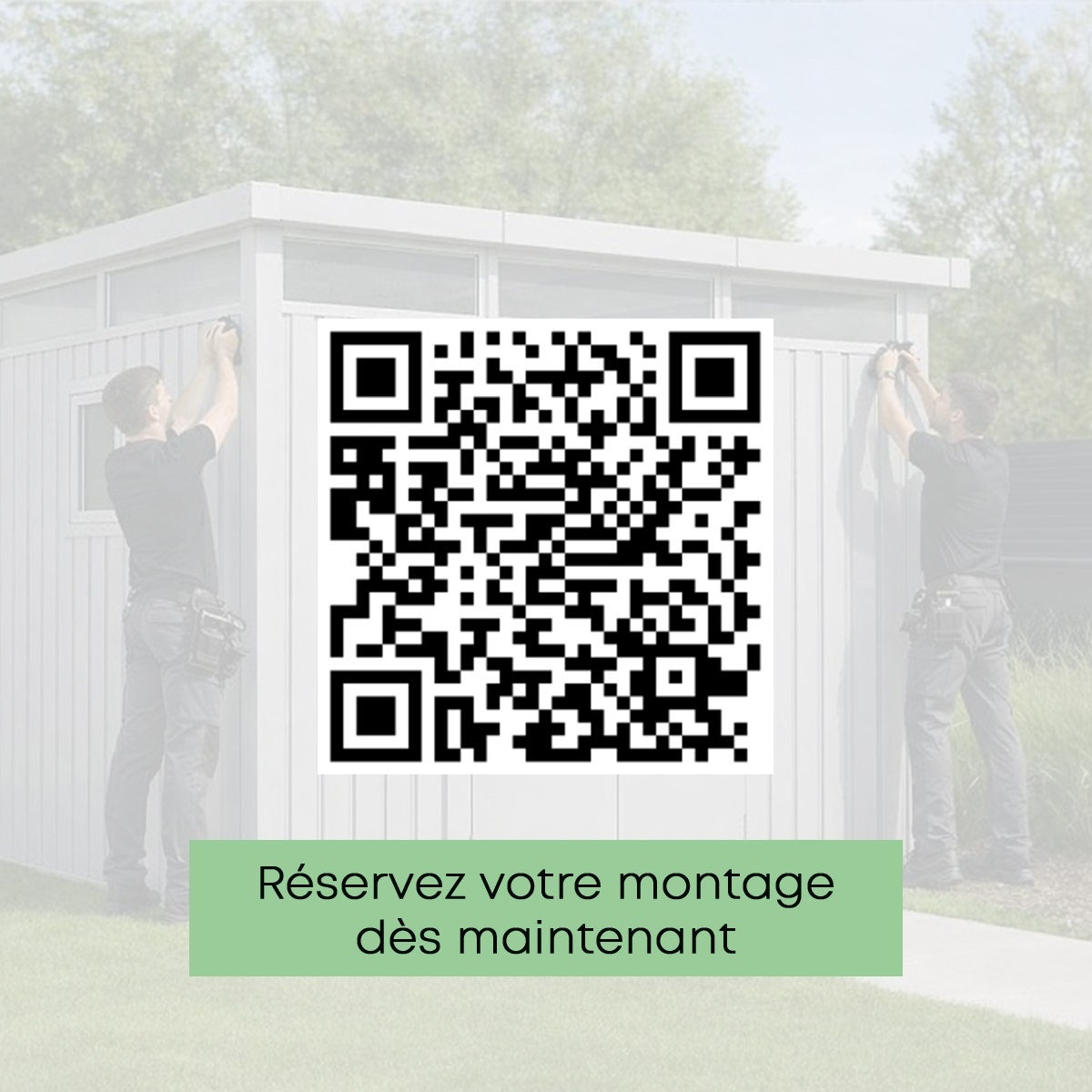 Abri de jardin moderne gris anthracite toit plat en acier galvanisé - 5