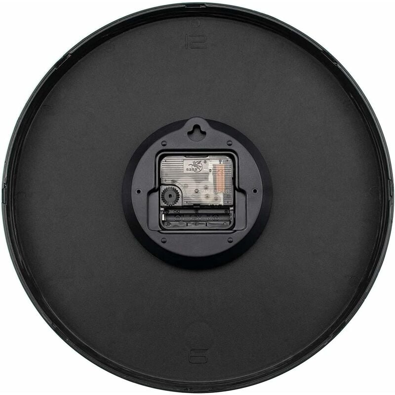 Horloge Murale Moderne de 12 Pouces, Horloge de Cuisine à Quartz Silencieuse à Piles Ronde Facile à Lire pour la Maison/Bureau/École, Noir,blanc - 2