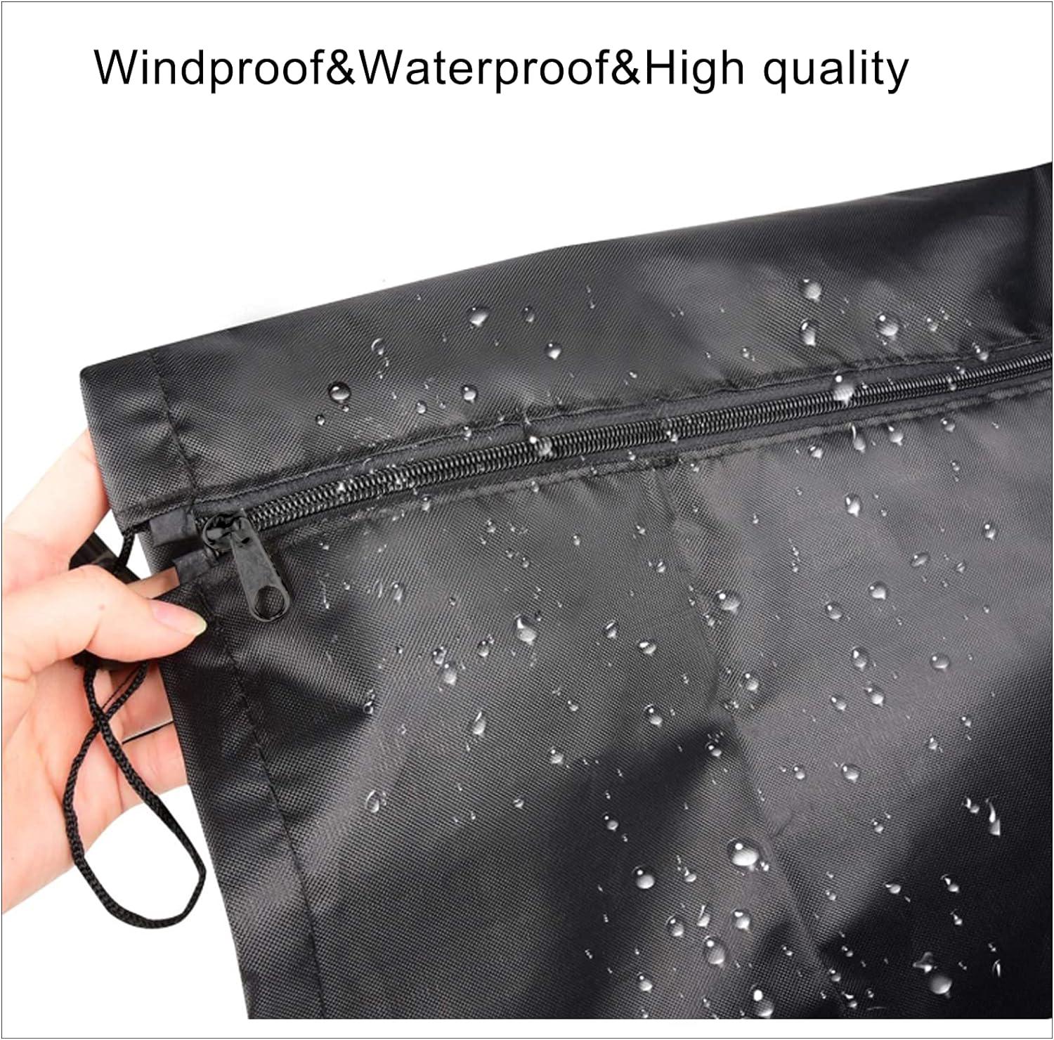 Housse de parasol de jardin de 2 à 4 m de diamètre, grande housse de parasol, Oxford Protect 420D EU pour parasol de 9 à 11 pieds, H 190 x 30/50 cm - 3