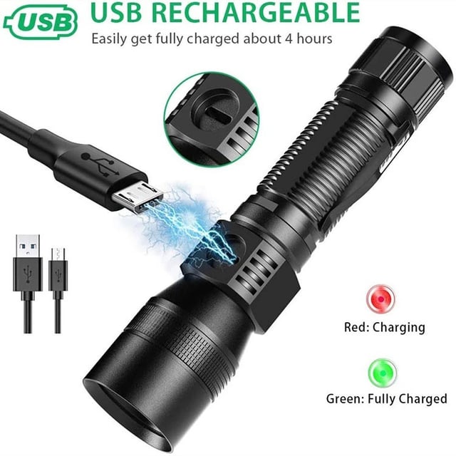 Lampe torche UV 365nm USB rechargeable,3 en 1 UV 370nm LED Lampe de poche, Magnétique au Bas, avec clip, résistant à l'eau, Éclairage extérieur