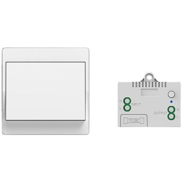 Interruttore wireless impermeabile con alimentazione autonoma, telecomando wireless per luci ed elettrodomestici, installato nei bagni, ecc. (1 a 1)