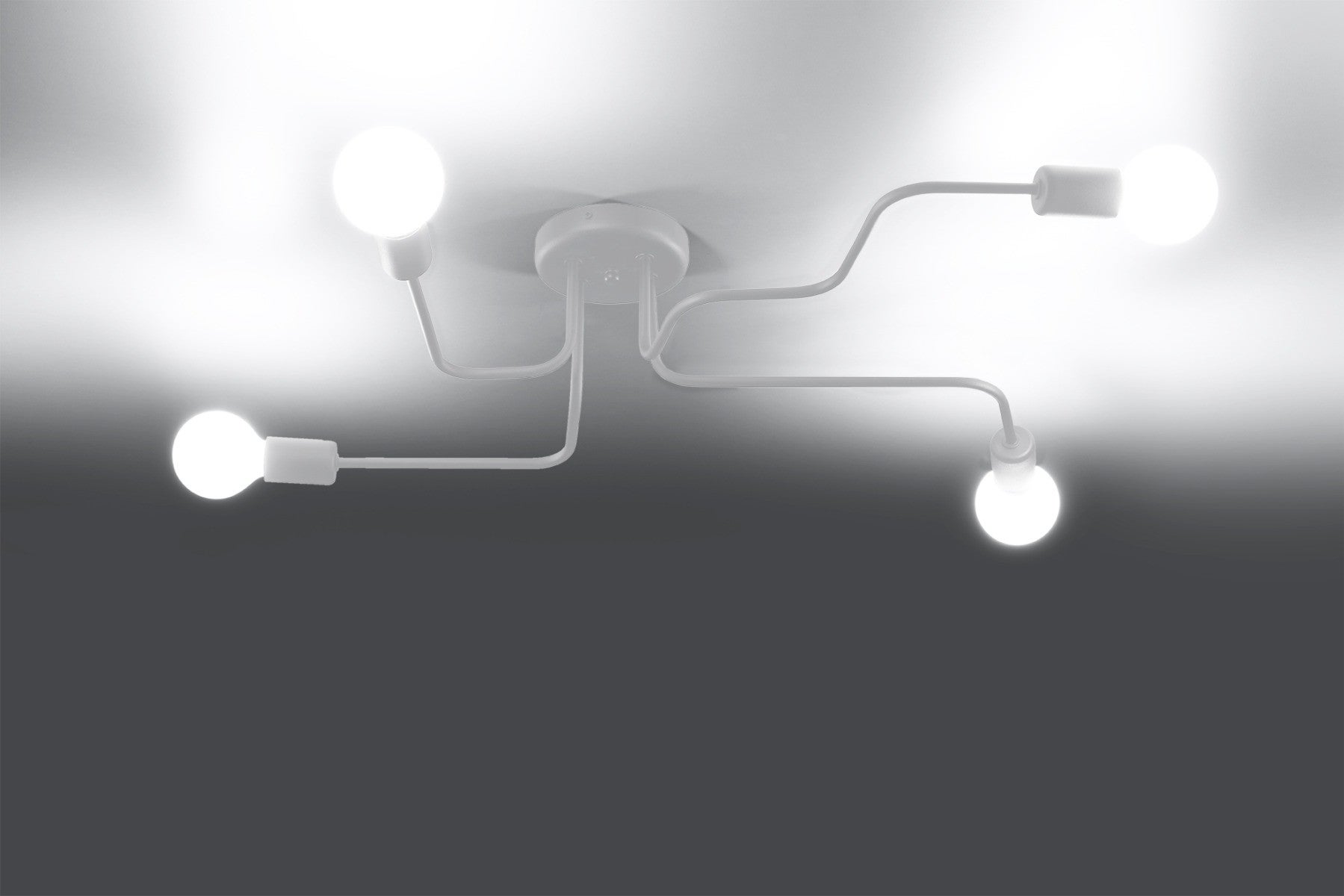 Lampa sufitowa wisząca Vector biała 4xE27x15W wym: 15,5 x 78 x 58 cm metal Sollux Lighting - 2