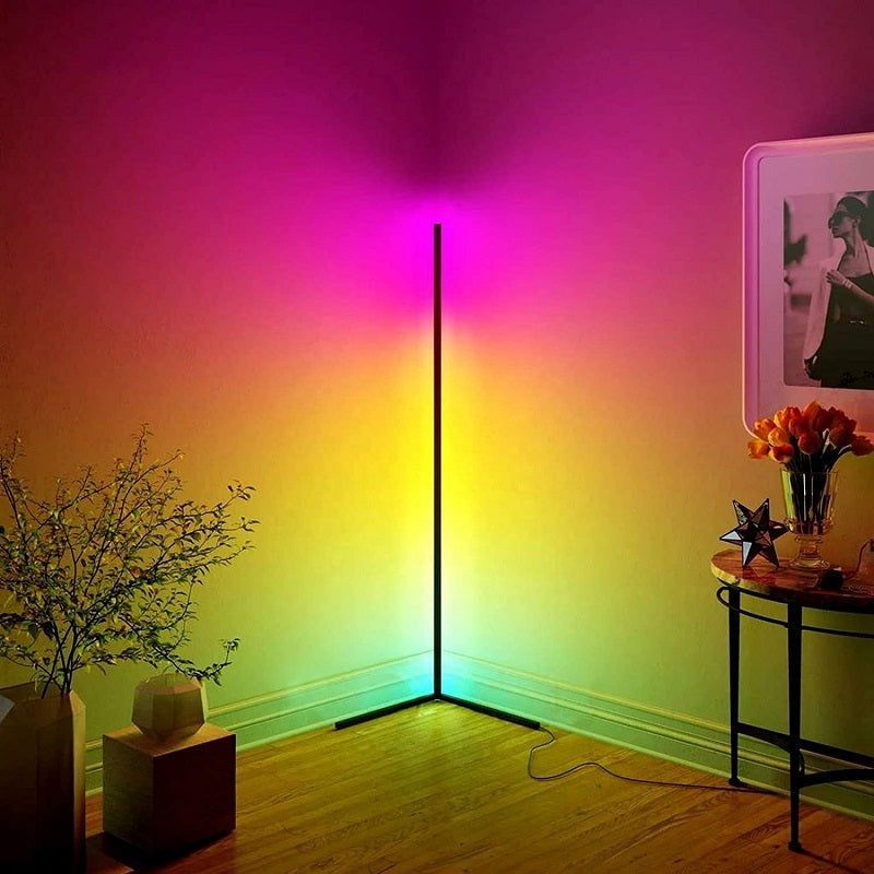 Lampe Néon sur Pied Design Connectée WIFI RGB 140cm avec Télécommande - SILUMEN - 5