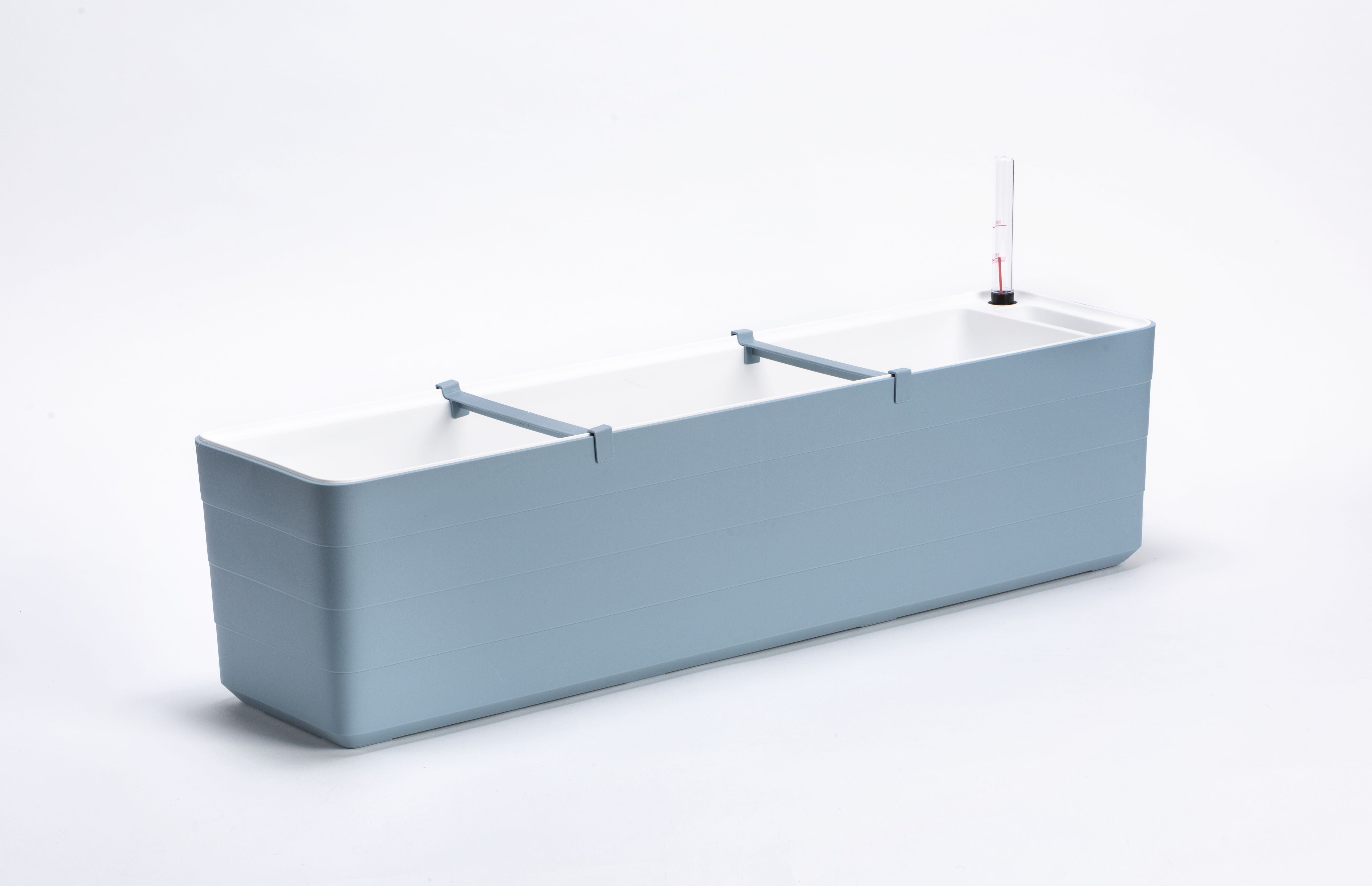 Skrzynka balkonowa BERBERIS Rim Kowalczyk 80 cm niebieska z uchwytami 1 kpl