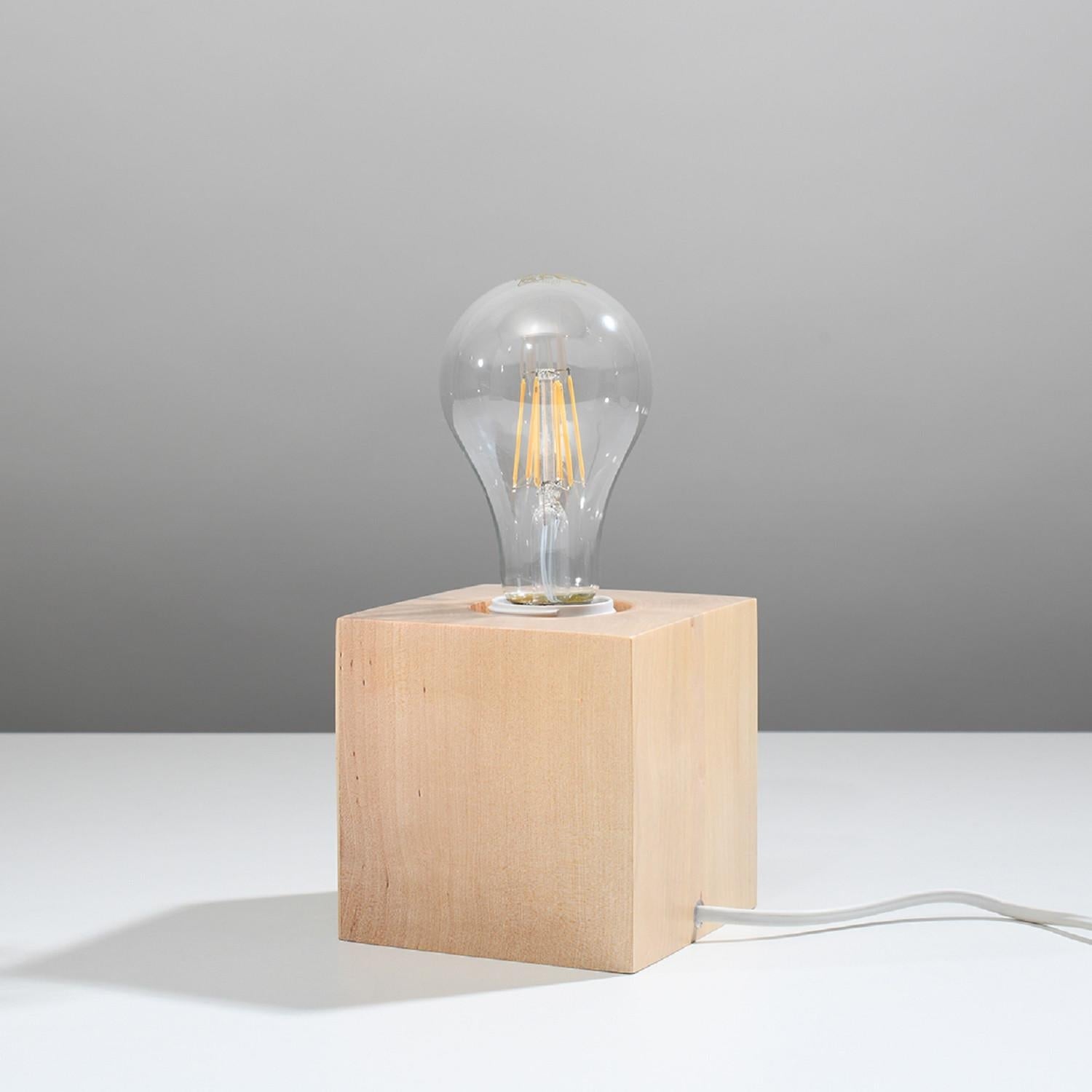 Lampa stołowa ARIZ naturalne drewno Sollux Lighting SL.0677