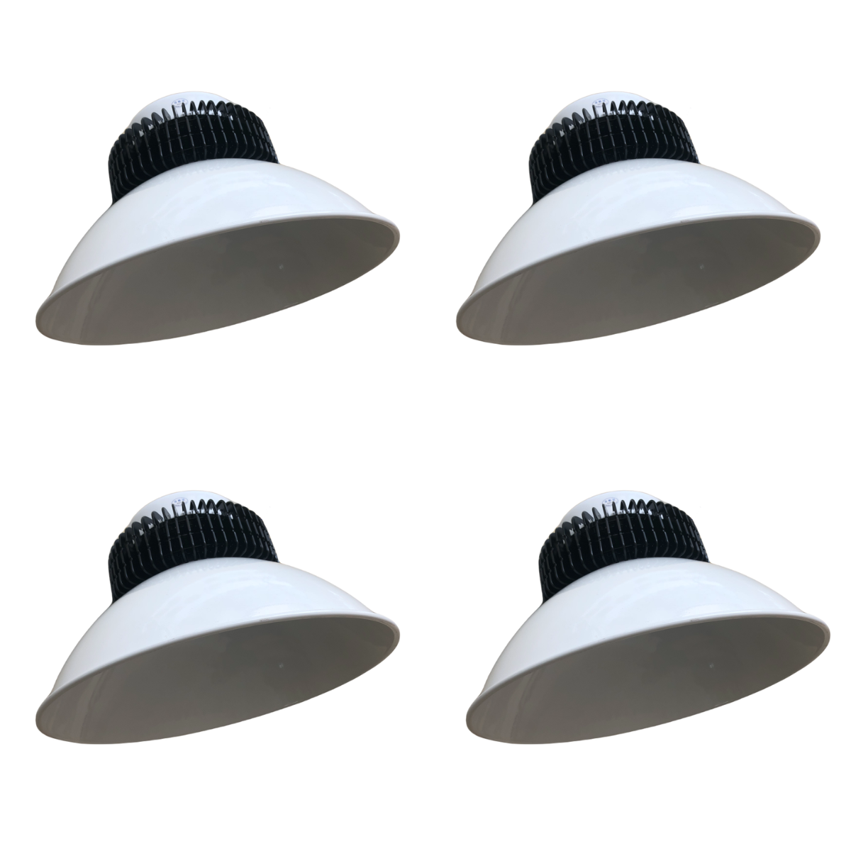 Zestaw 4 przemysłowych "białych" opraw wewnętrznych LED IP20 o mocy 200 W i jasności 20 000 lumenów, chłodna biel 6000 K SMD3030