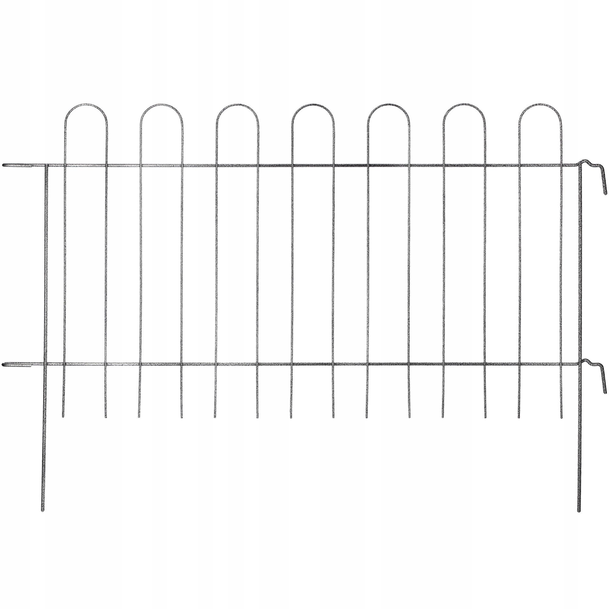OGRODOWY PŁOTEK METALOWY PŁOT PŁOTKI DO OGRODU OBRZEŻE PALISADA 99 x 70 cm