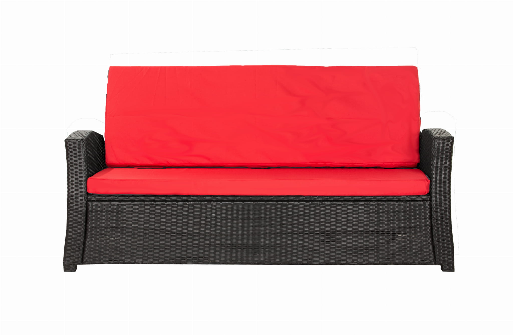 Cojines para sofá de exterior rojos cojines para sofá cojines para banco de jardín de 3 plazas 160x60x50cm cojines para muebles de poliratán-slim