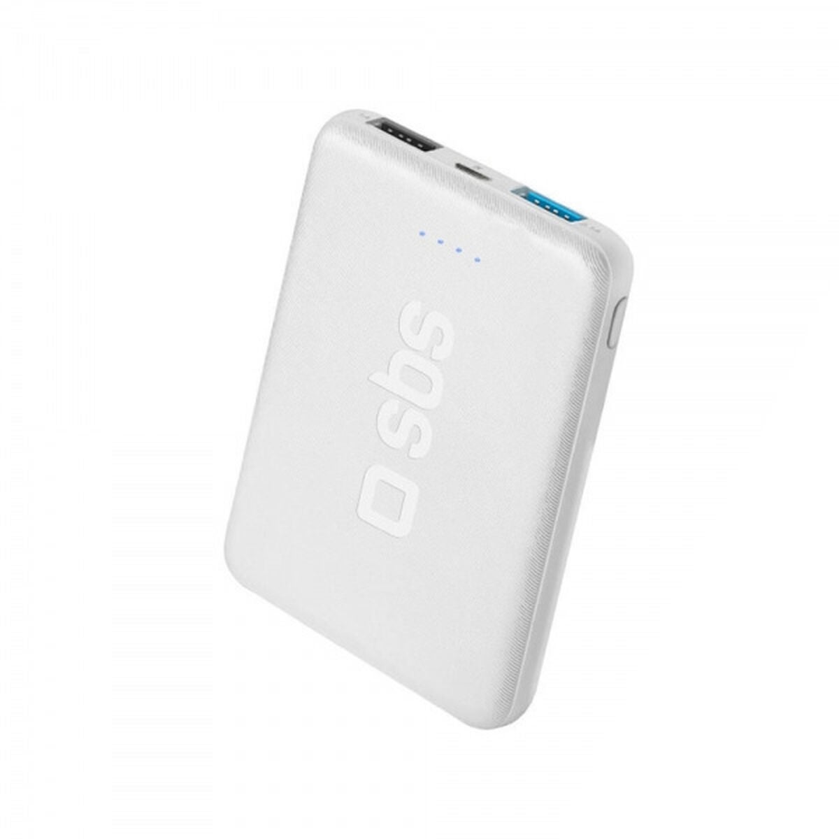 Powerbank przenośny SBS 5000 mAh litowo-polimerowy biały kompaktowy