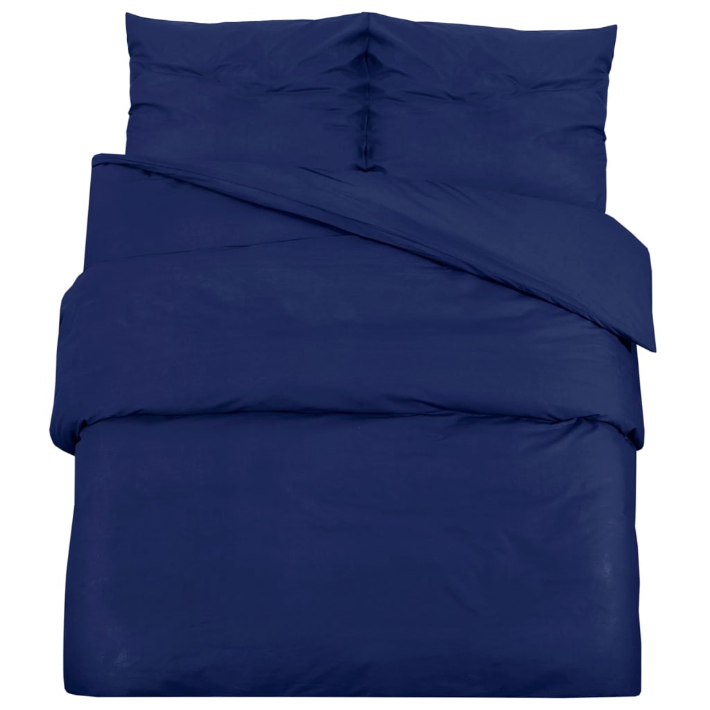 Conjunto capa de edredão 220x240cm microfibra leve azul marinho CFW33385 - 2