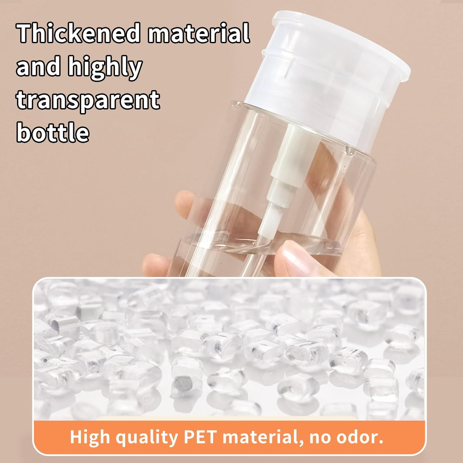 2 Pièces Flacon Pompe Vide 200ml,Flacons Voyage Pompe Vide,Liquide Distributeurs,pour Chargement de liquides Dissolvant de Vernis à Ongles - 3