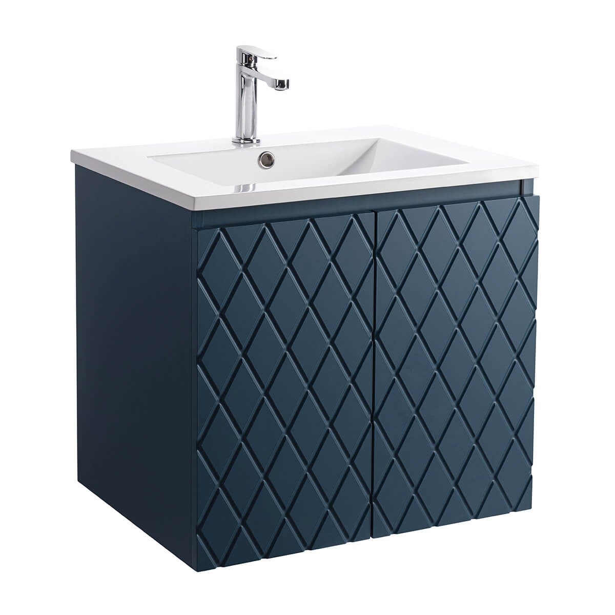 Meuble Prémonté sous vasque Bleu 2 portes 60CM LOSANGE - 7