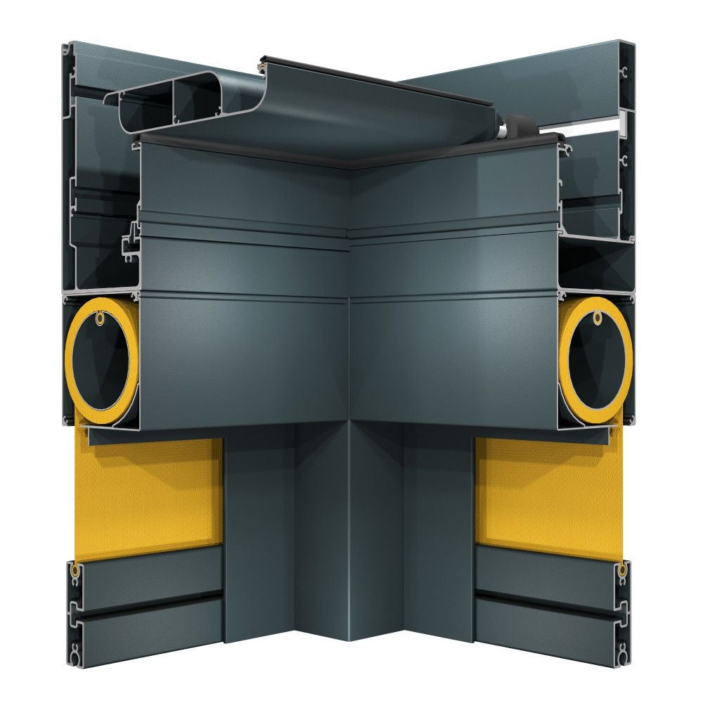 Toldo vertical LEVANTE et AIGUABLAVA 4,00x2,50 m (Motorizado con mando a distancia - Estructura gris antracita - Tela gris oscuro) - 3