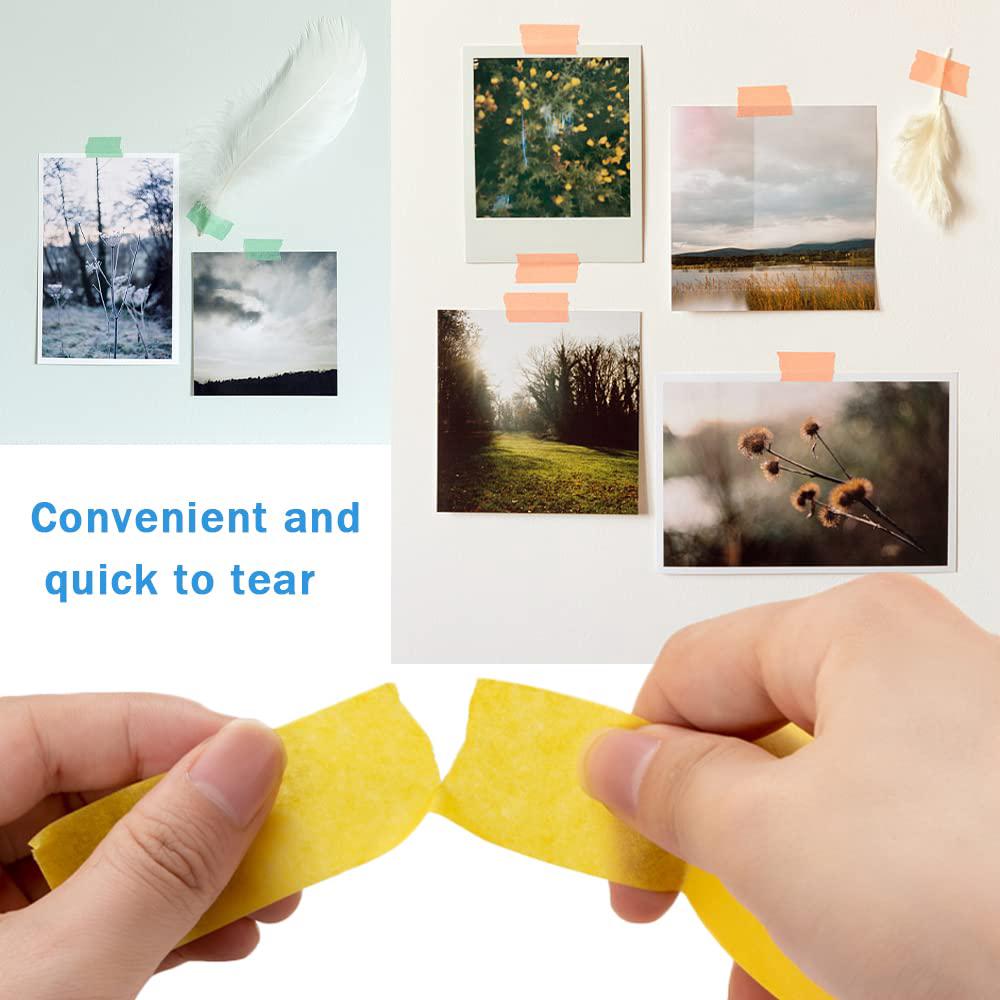 Nastro adesivo decorativo iridescente da 8 rotoli, nastro adesivo da 15 mm x 13 m per pittori fai da te, attrezzatura artistica divertente per bambini - 4