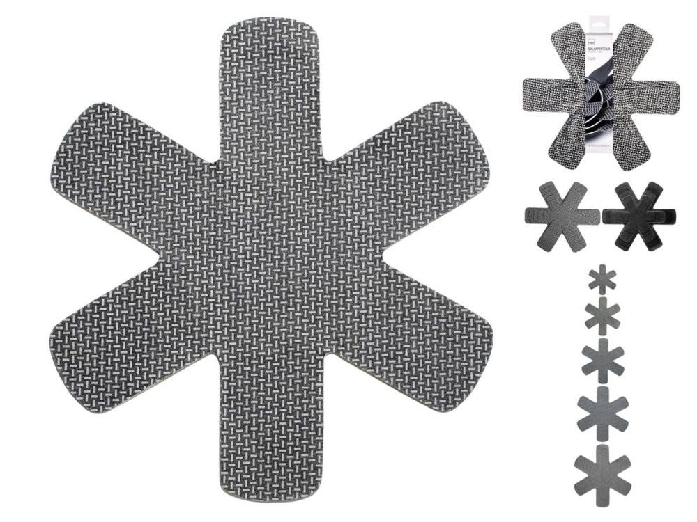 Lot de 12 et 3 protections de poêles empilables avec étoile de tailles Lot de 12 et 3 protections de poêles empilables avec étoile de tailles