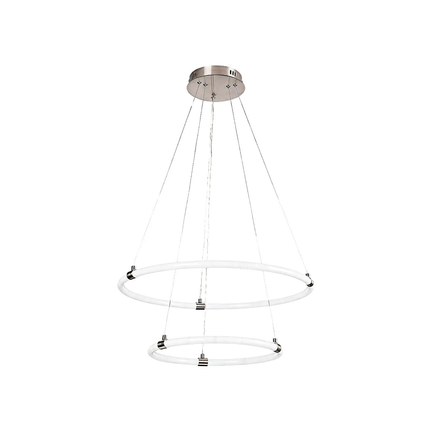 Lampa wisząca Irelia LED 55W Odcienie bieli 4700lm chrom satynowany-biała wym:120x60x60cm Rabalux