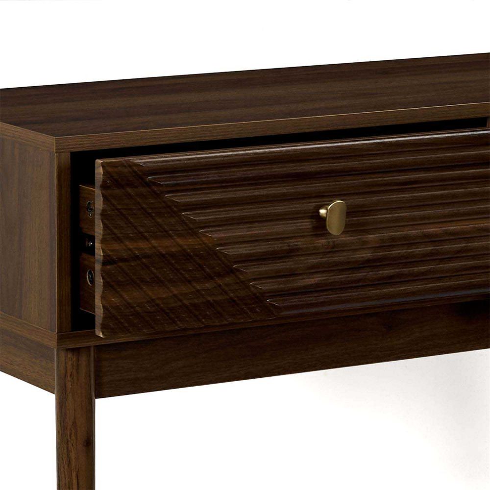 Console - Home Deco Factory - Tiffany - Rétro-chic - Marron - H80 X L100 X P35 Cm - 7