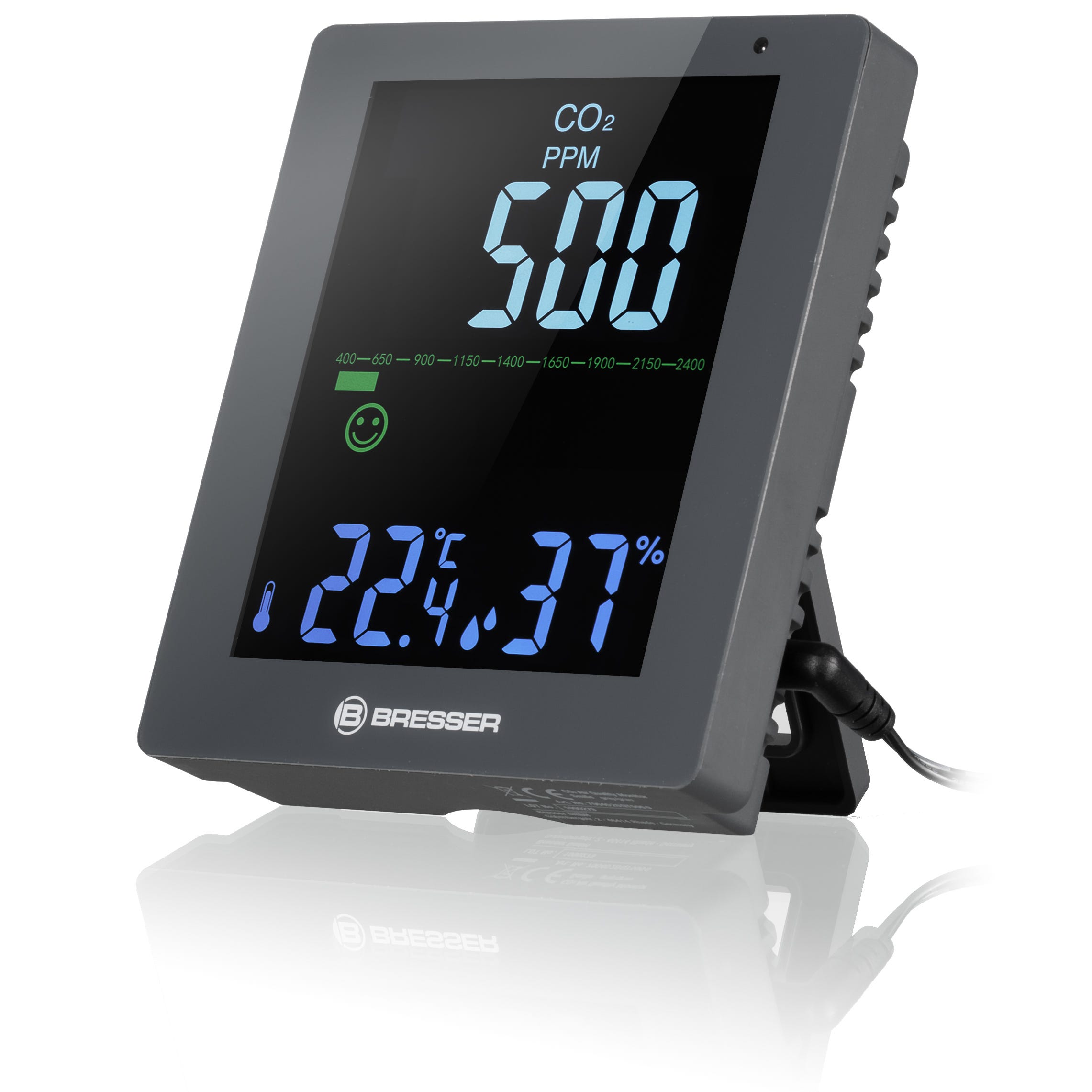 Moniteur Qualité Air WiFi 9 En 1 - PM2.5, PM10, HCHO, CO, CO2, Polluants Organiques - Détecteur Intelligent Multifonction