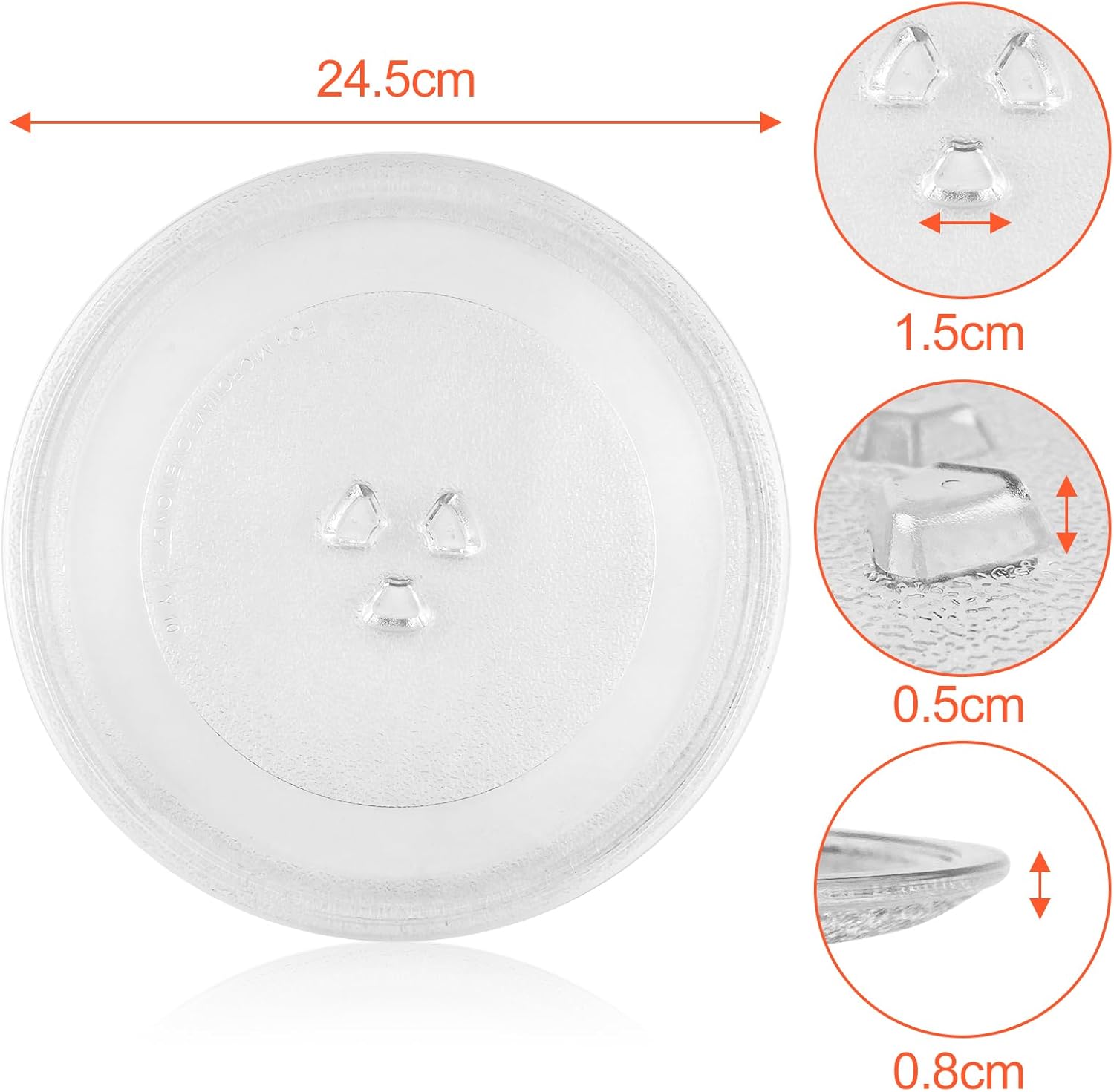 Plato Giratorio Para Microondas Placa Para Microondas De 24,5 Cm Plato