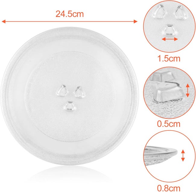Plato Giratorio Para Microondas Placa Para Microondas De 24,5 Cm Plato