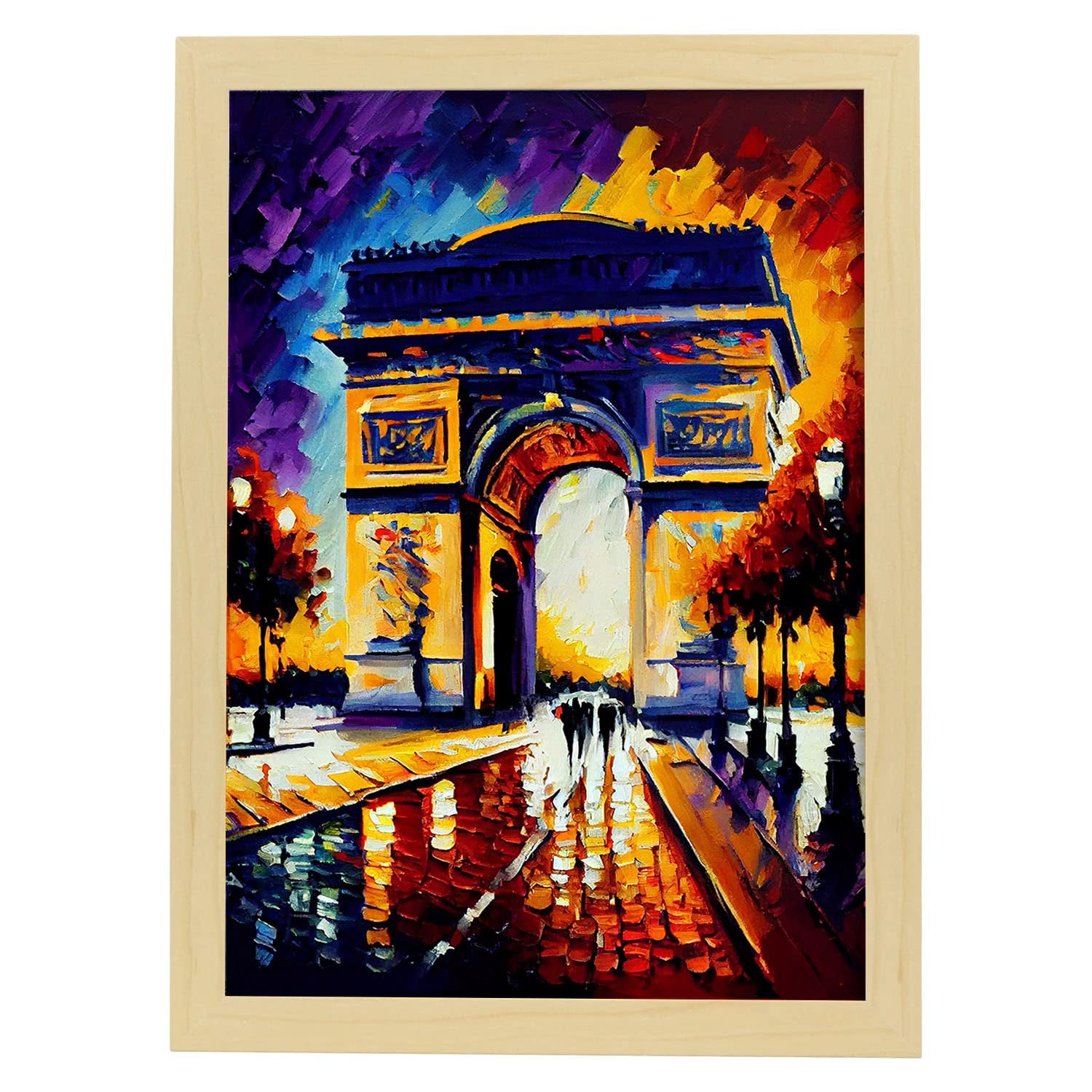 Affiche Décorative Moulin Rouge - Style Peinture à L'huile - Format A3 (29,7x42 Cm) - Décoration Murale Tendance