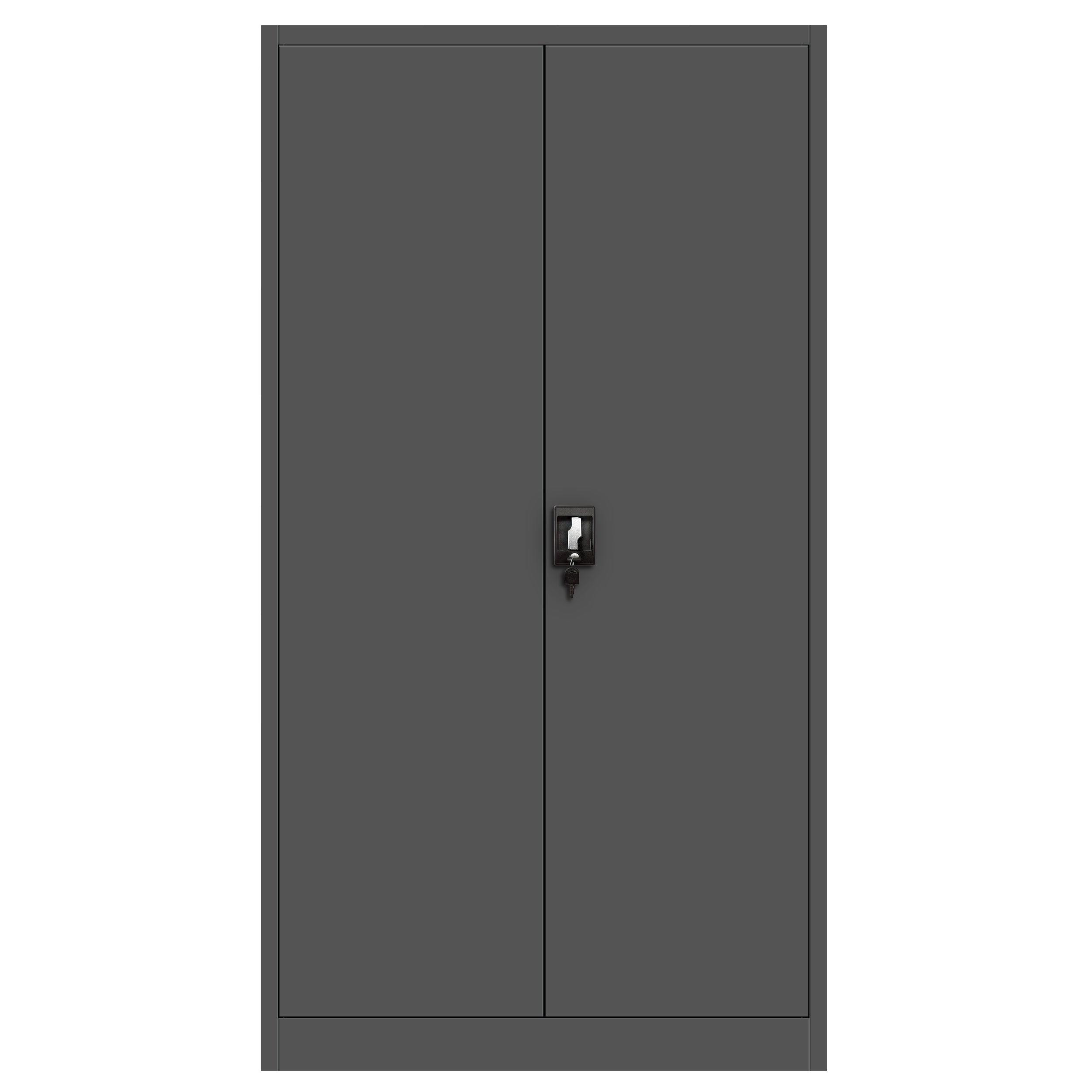Armoire de Bureau de Rangement Métallique 4 étagères réglables 195 cm x 90 cm x 40 cm Anthracite - 3